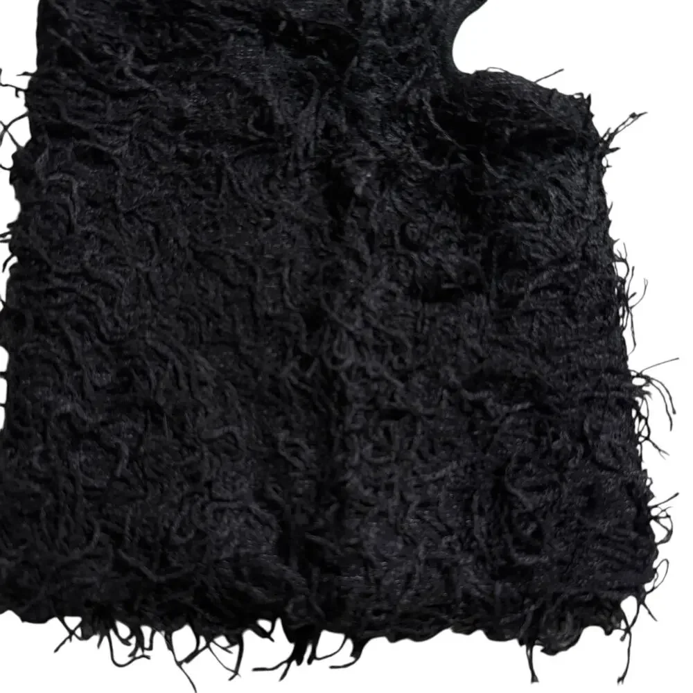 Fuzzy Woven Cloth Broken Heart Balaclava Men’s OS - Punk Streetwear Biking Trap - Picture 8 of 12